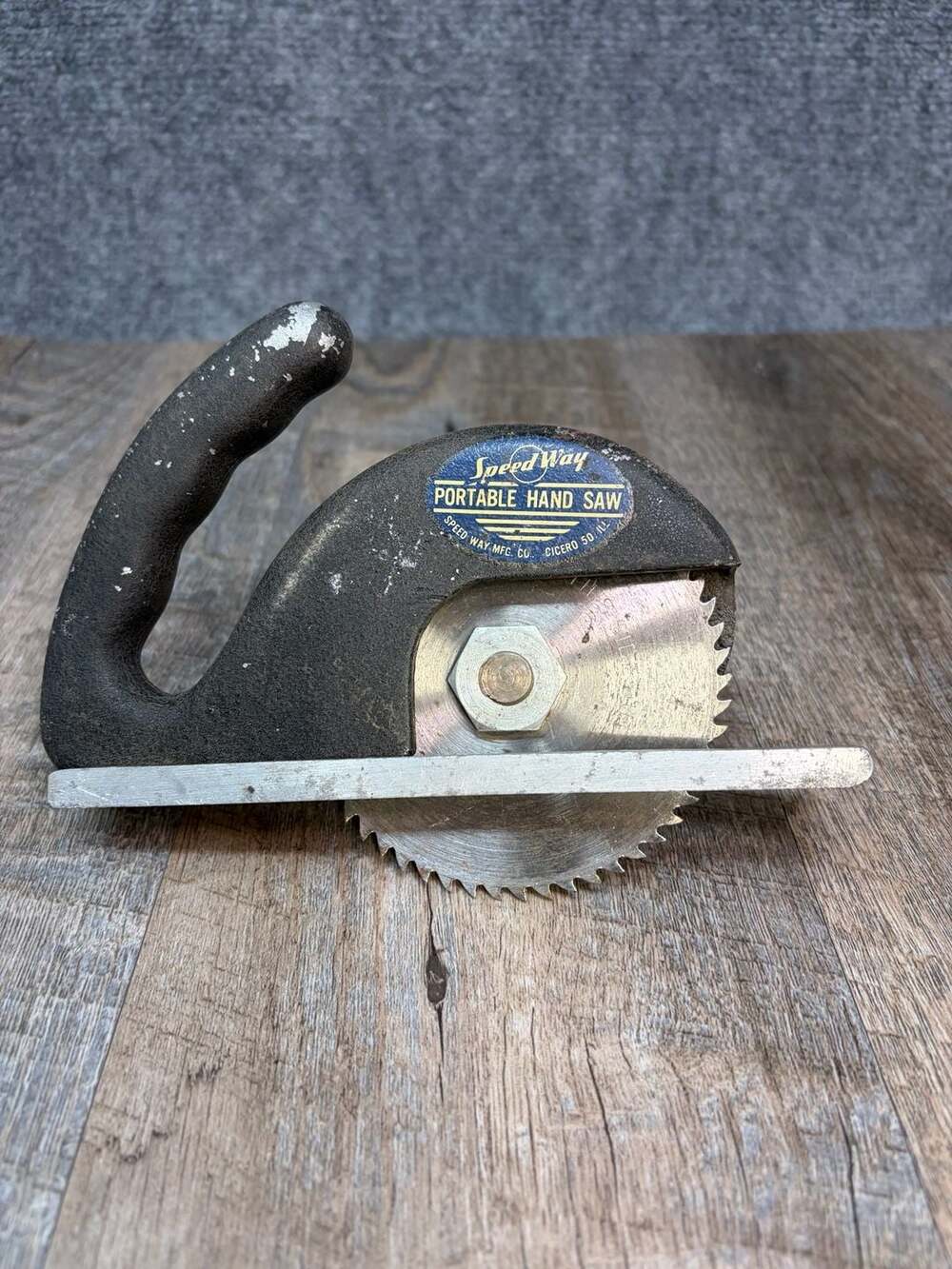 Vintage SpeedWay Special Portable Hand Saw Drill Attachment Cicero, Illinois USA